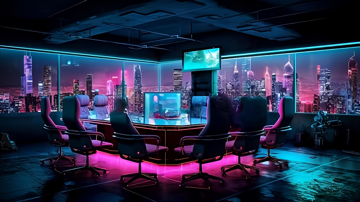 Meeting - réunion communauté neon cyberpunk style